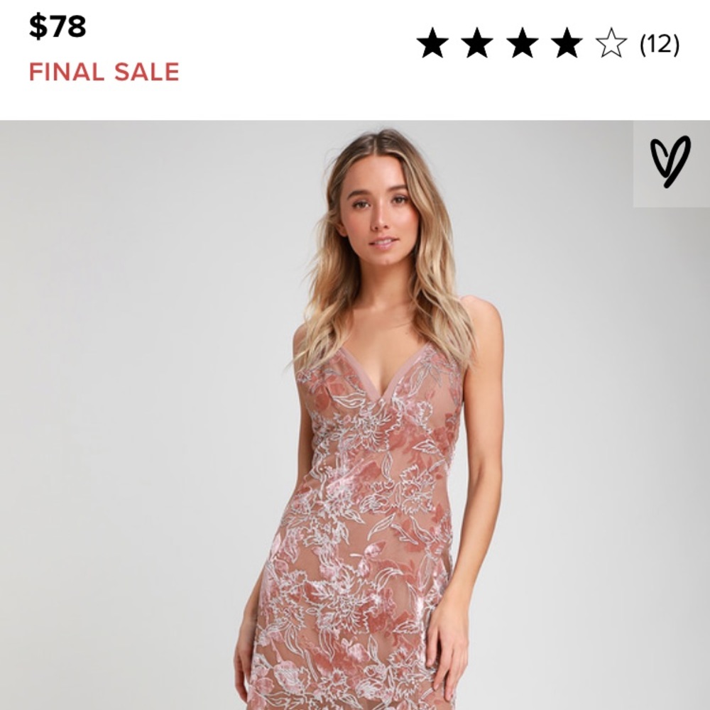 Lulu’s Velvet Burnout Midi Dress